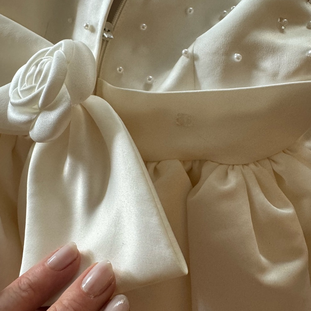 1 of 2 flower girl dresses, ivory. 24 months and 2T. - Picture 8 of 10